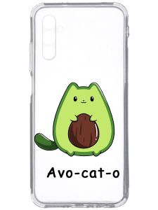 Прозорий чохол на Samsung Galaxy A34 5G/A346 :: Котик Авокадо (принт 306)