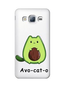 Прозорий чохол на Samsung Galaxy J3 2016 (J310) :: Котик Авокадо (принт 306)