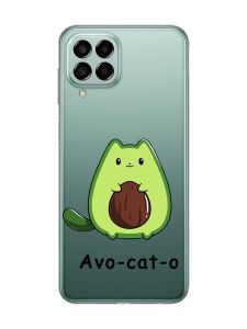 Прозорий чохол на Samsung Galaxy M33 5G :: Котик Авокадо (принт 306)