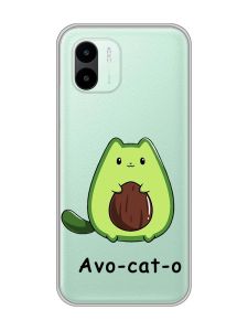 Прозорий чохол на Xiaomi Redmi A1 :: Котик Авокадо (принт 306)