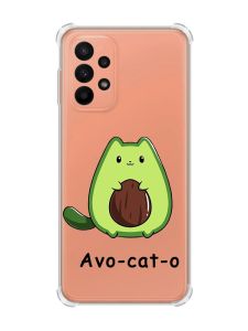 Чохол з потовщеними кутами на Samsung Galaxy A23 :: Котик Авокадо (принт 306)