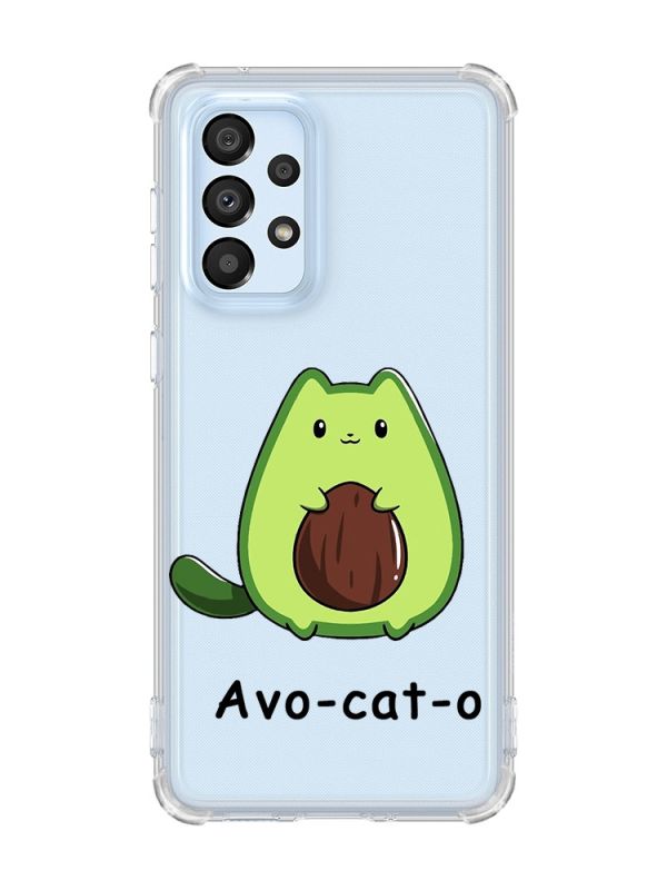Чохол з потовщеними кутами на Samsung Galaxy A33 5G :: Котик Авокадо (принт 306)