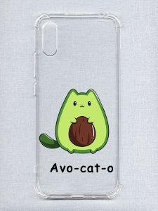 Чохол з потовщеними кутами на Xiaomi Redmi 9A :: Котик Авокадо (принт 306)