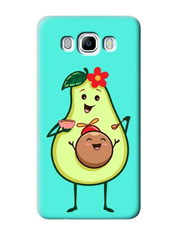 Матовий бірюзовий чохол на Samsung Galaxy J7(2016) J710 :: Малюк Авокадо (принт 309)