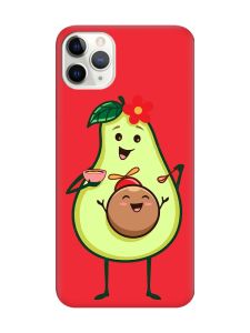 Матовий червоний чохол на iPhone 11 Pro Max (6.5) :: Малюк Авокадо (принт 309)