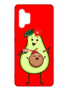Матовий червоний чохол на Samsung Galaxy A32 :: Малюк Авокадо (принт 309)