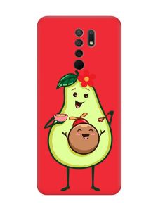 Матовий червоний чохол на Xiaomi Redmi 9 :: Малюк Авокадо (принт 309)