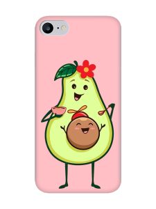Матовий рожевий чохол на iPhone 7 / 8 :: Малюк Авокадо (принт 309)