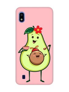 Матовий рожевий чохол на Samsung Galaxy A10 (2019) A105 :: Малюк Авокадо (принт 309)