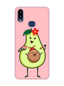 Матовий рожевий чохол на Samsung Galaxy A10s (A107) :: Малюк Авокадо (принт 309)