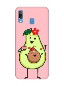 Матовий рожевий чохол на Samsung Galaxy A30 (2019) / A20 (2019) :: Малюк Авокадо (принт 309)