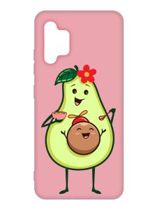 Матовий рожевий чохол на Samsung Galaxy A32 :: Малюк Авокадо (принт 309)