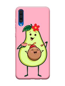 Матовий рожевий чохол на Samsung Galaxy A50 (2019) A505 :: Малюк Авокадо (принт 309)