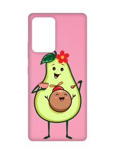 Матовий рожевий чохол на Samsung Galaxy A52 :: Малюк Авокадо (принт 309)