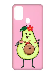 Матовий рожевий чохол на Samsung Galaxy M30s/M21 :: Малюк Авокадо (принт 309)