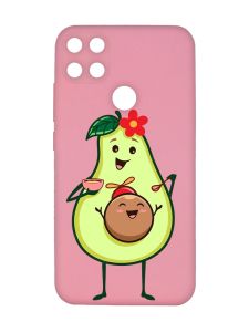 Матовий рожевий чохол на Xiaomi Redmi 10C :: Малюк Авокадо (принт 309)