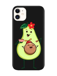 Матовий чорний чохол на Apple iPhone 11 (6.1) :: Малюк Авокадо (принт 309)