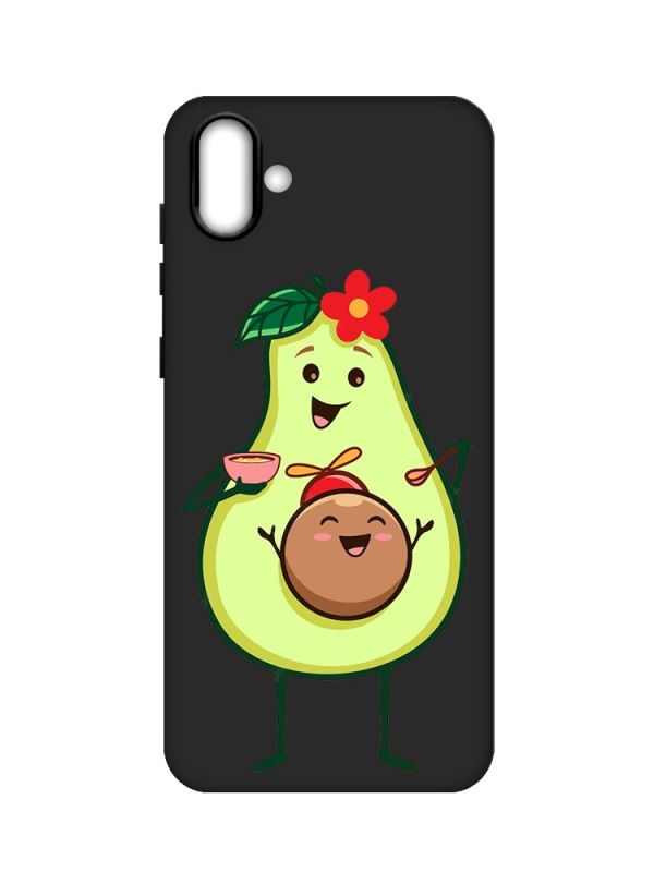 Матовий чорний чохол на Samsung Galaxy A04 :: Малюк Авокадо (принт 309)