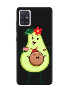 Матовий чорний чохол на Samsung Galaxy A51 :: Малюк Авокадо (принт 309)