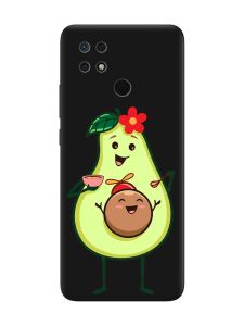 Матовий чорний чохол на Xiaomi Redmi 10C :: Малюк Авокадо (принт 309)