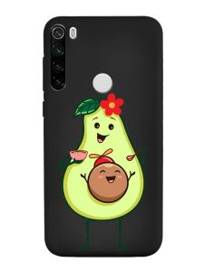 Матовий чорний чохол на Xiaomi Redmi Note 8T :: Малюк Авокадо (принт 309)