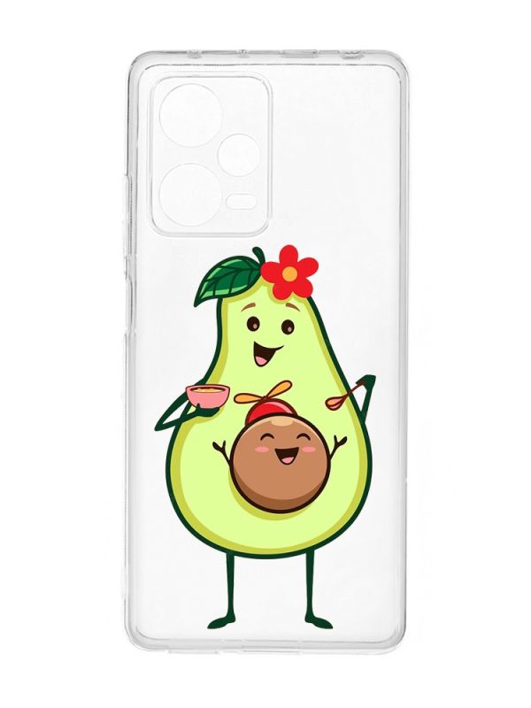 Прозорий чохол на Xiaomi Redmi Note 12 Pro 5G :: Малюк Авокадо (принт 309)