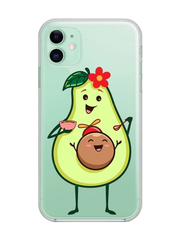 Прозорий чохол на Apple iPhone 11 (6,1) :: Малюк Авокадо (принт 309)