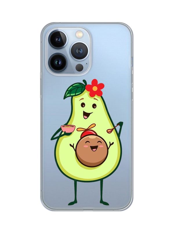 Прозорий чохол на Apple iPhone 13 Pro :: Малюк Авокадо (принт 309)