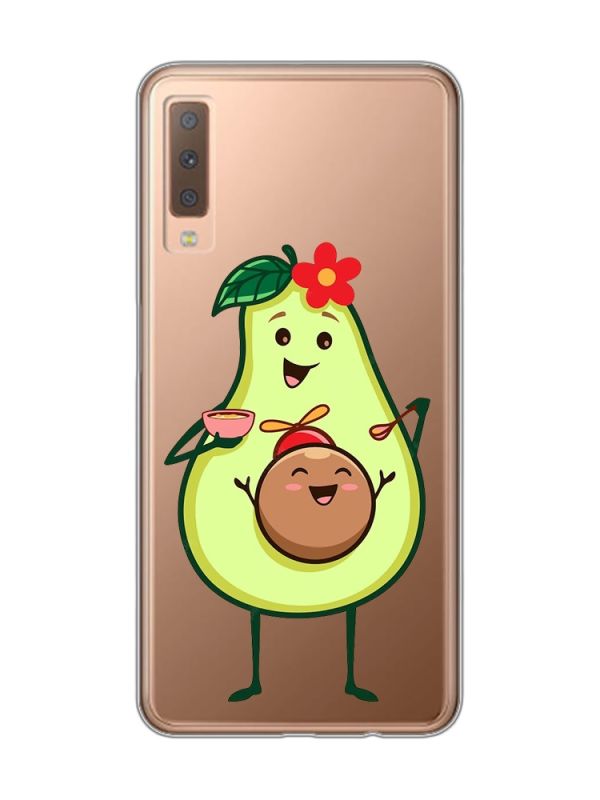 Прозорий чохол на Samsung Galaxy A7(2018) A750 :: Малюк Авокадо (принт 309)