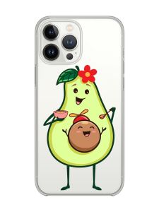 Прозорий чохол із захистом камери на iPhone 14 Pro :: Малюк Авокадо (принт 309)