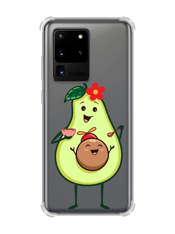 Чохол з потовщеними кутами на Samsung Galaxy S20 Ultra :: Малюк Авокадо (принт 309)