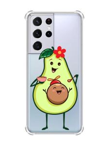 Чохол з потовщеними кутами на Samsung Galaxy S21 Ultra :: Малюк Авокадо (принт 309)