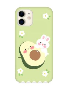 Чохол на iPhone 12 mini :: Авокадо і зайченя (принт 311)
