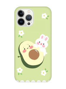 Чохол із захистом камери на iPhone 14 Pro Max :: Авокадо і зайченя (принт 311)