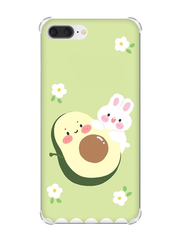 Чохол з потовщеними кутами на iPhone 7 Plus/8 Plus :: Авокадо і зайченя (принт 311)