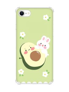 Чохол з потовщеними кутами на iPhone 7/ 7s/ 8/ 8s :: Авокадо і зайченя (принт 311)