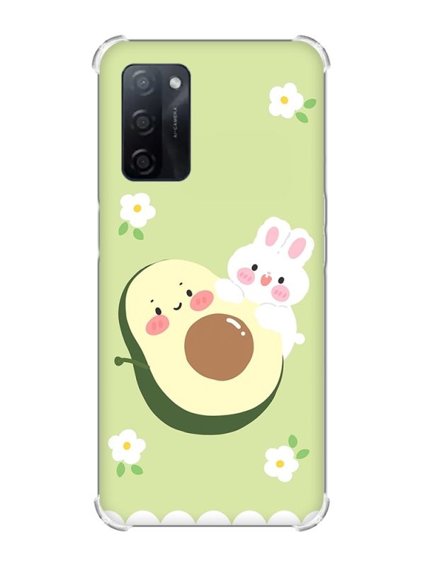 Чохол з потовщеними кутами на Oppo A55 :: Авокадо і зайченя (принт 311)