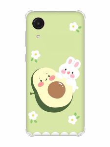 Чохол з потовщеними кутами на Samsung Galaxy A03 Core/A032 :: Авокадо і зайченя (принт 311)