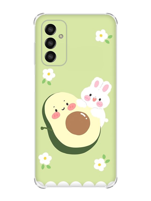 Чохол із потовщеними кутами на Samsung Galaxy M13 4G :: Авокадо і зайченя (принт 311)