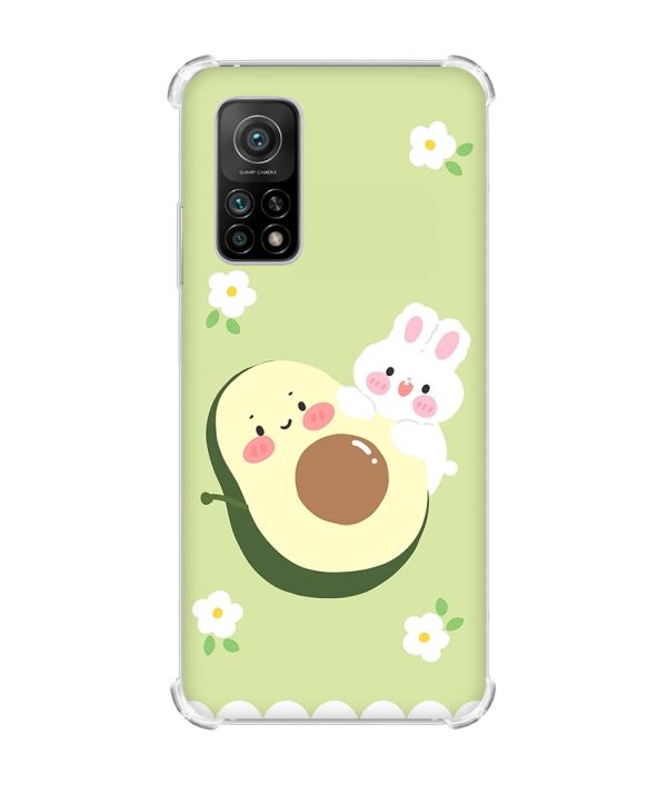 Чохол з потовщеними кутами для Xiaomi Mi 10T/Mi 10T Pro :: Авокадо і зайченя (принт 311)
