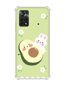 Чохол з потовщеними кутами на Xiaomi Poco X4 Pro 5G :: Авокадо і зайченя (принт 311)
