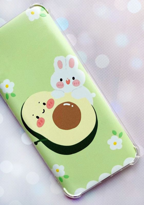 Чохол з потовщеними кутами на Xiaomi Redmi Note 11 5G :: Авокадо і зайченя (принт 311)