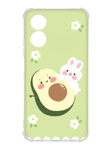 Чохол із потовщеними кутами на Oppo A17 :: Авокадо і зайченя (принт 311)