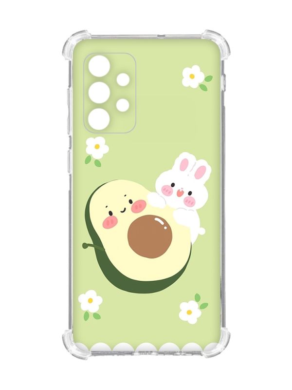 Чохол із потовщеними кутами на Oppo A72 5G :: Авокадо і зайченя (принт 311)