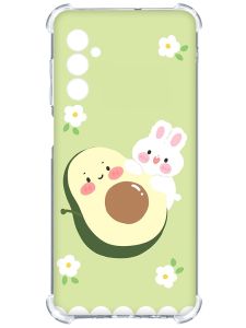 Чохол з потовщеними кутами на Samsung Galaxy A14 5G :: Авокадо і зайченя (принт 311)