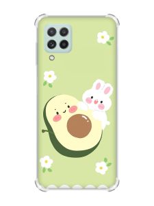 Чохол із потовщеними кутами на Samsung Galaxy A22 5G / A22s 5G :: Авокадо і зайченя (принт 311)