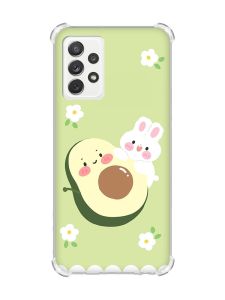 Чохол з потовщеними кутами на Samsung Galaxy A72 :: Авокадо і зайченя (принт 311)