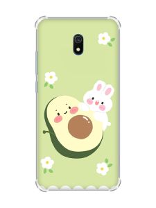 Чохол з потовщеними кутами на Xiaomi Redmi 8A :: Авокадо і зайченя (принт 311)