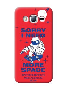 Матовий червоний чохол на Samsung Galaxy J3 / J310 :: Космонавт на скейті (принт 248)