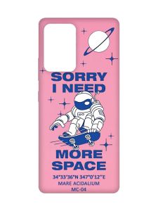 Матовий рожевий чохол на Samsung Galaxy A52 :: Космонавт на скейті (принт 248)